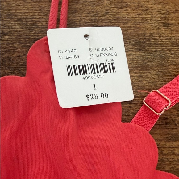 Anthropologie Coral Scalloped Bikini Top - Picture 4 of 8